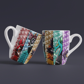 Tazas de los Atom Critters